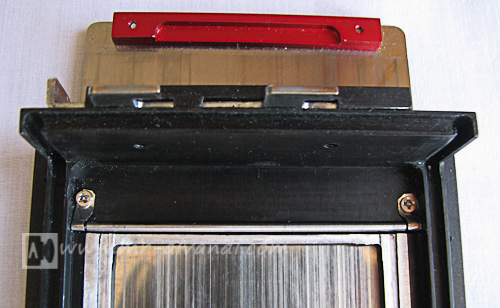 6x17 roll film back inside view